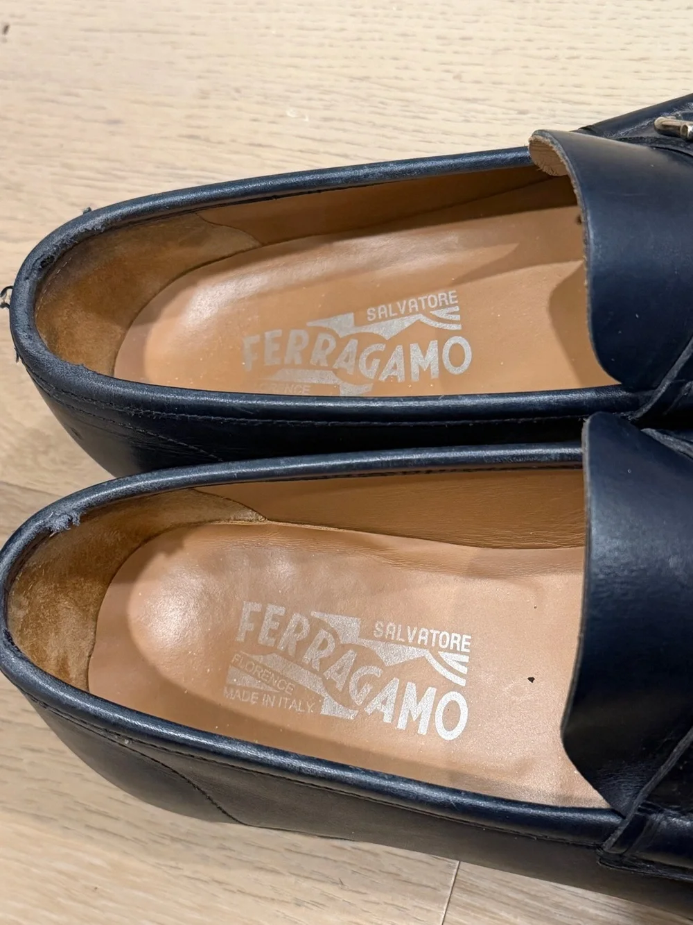 Salvatore Ferragamo Black Leather Bit Loafers